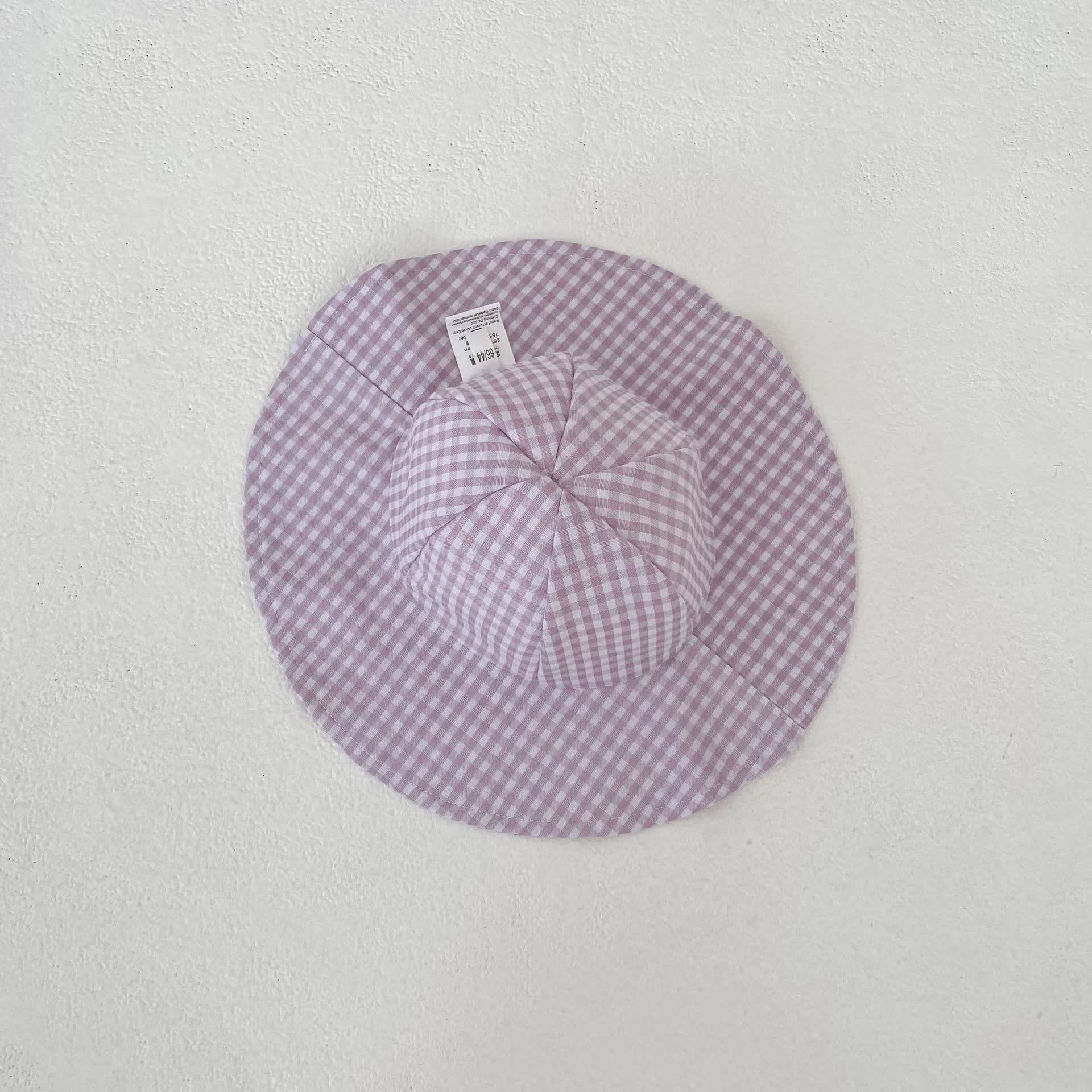 Baby Girls Gingham Sleeveless Dress or Hat - Purple Hat - 2-3T - image 3