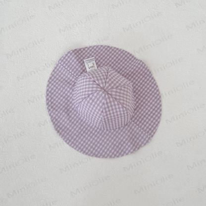 Baby Girls Gingham Sleeveless Dress or Hat - Purple Hat - 2-3T - image 3