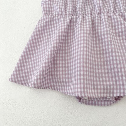 Baby Girls Gingham Sleeveless Dress or Hat - image 5