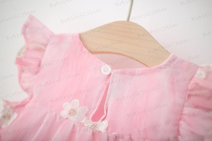 Baby Girls Daisy Print Tulle Sleeveless Dress - image 7