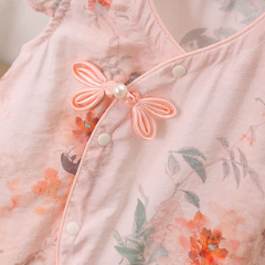 Baby Girls Floral Ruffle Trim Sleeveless Summer Romper - image 9