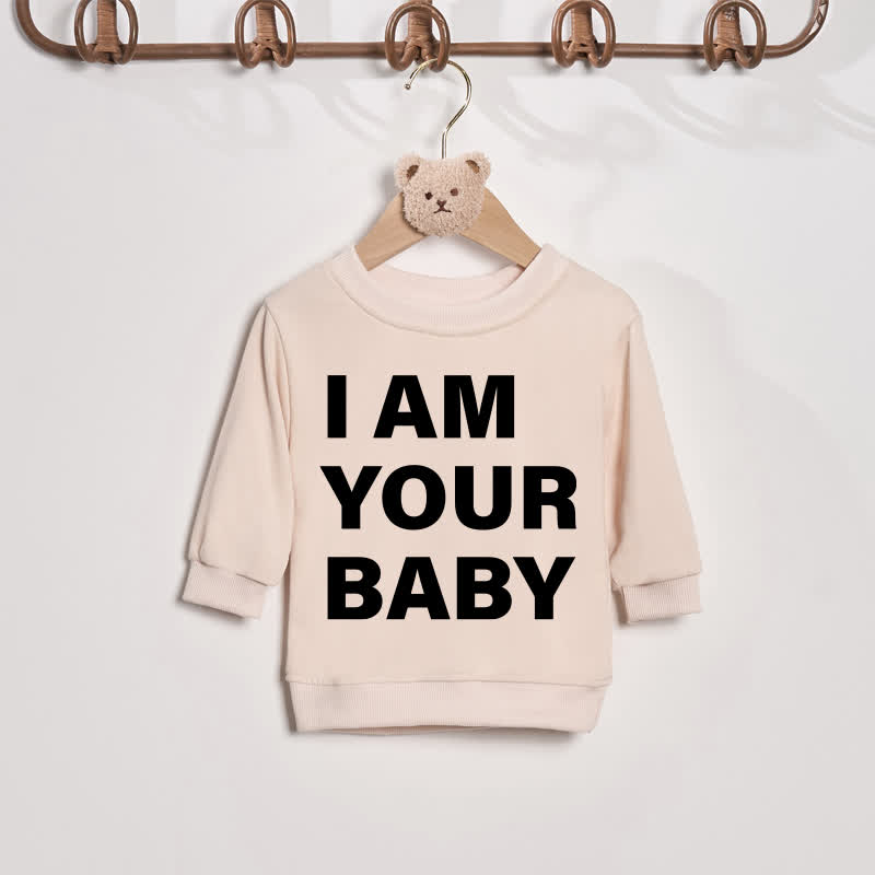 I AM YOUR FATHER/BABY Beige Slogan Family Sweatshirt - Beige - Baby Sweatshirt: 2-3T - image 2