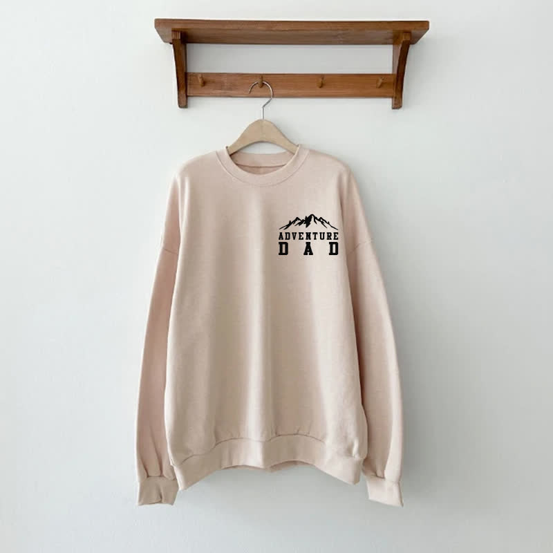 ADVENTURE DAD/DAD'S ADVENTURE BUDDY Beige Slogan Family Sweatshirt - Beige - Adult Sweatshirt: XL - image 3