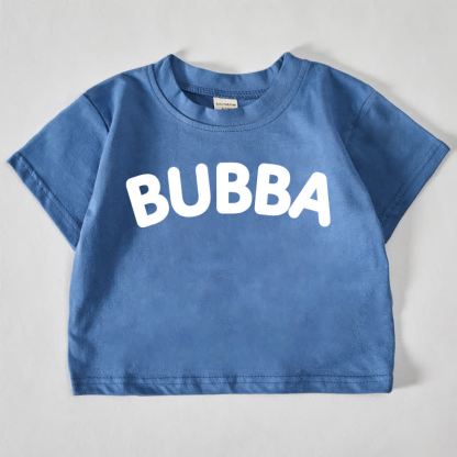 BUBBA Baby Slogan Blue T-shirt - Blue - 18-24M - image 1