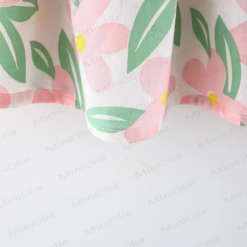 Baby Girls Floral Bow Sleeveless Dress with Hat - image 8
