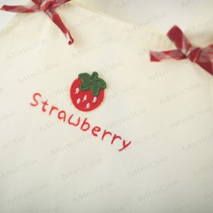 BABY Girls Strawberry and Bunny Print Gingham Ruffle Sleeveless Dress - image 3