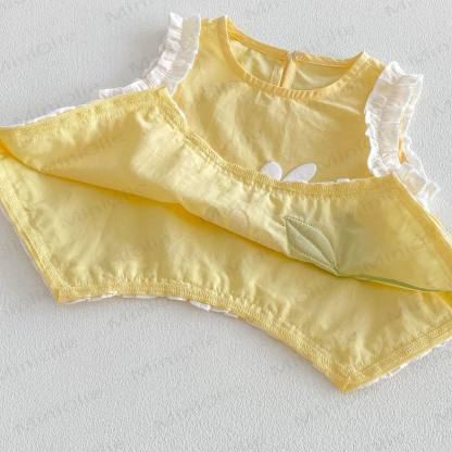 Baby Toddler Girls Daisy Ruffle Tank Top or Floral Overalls or Solid White Shorts  - image 8