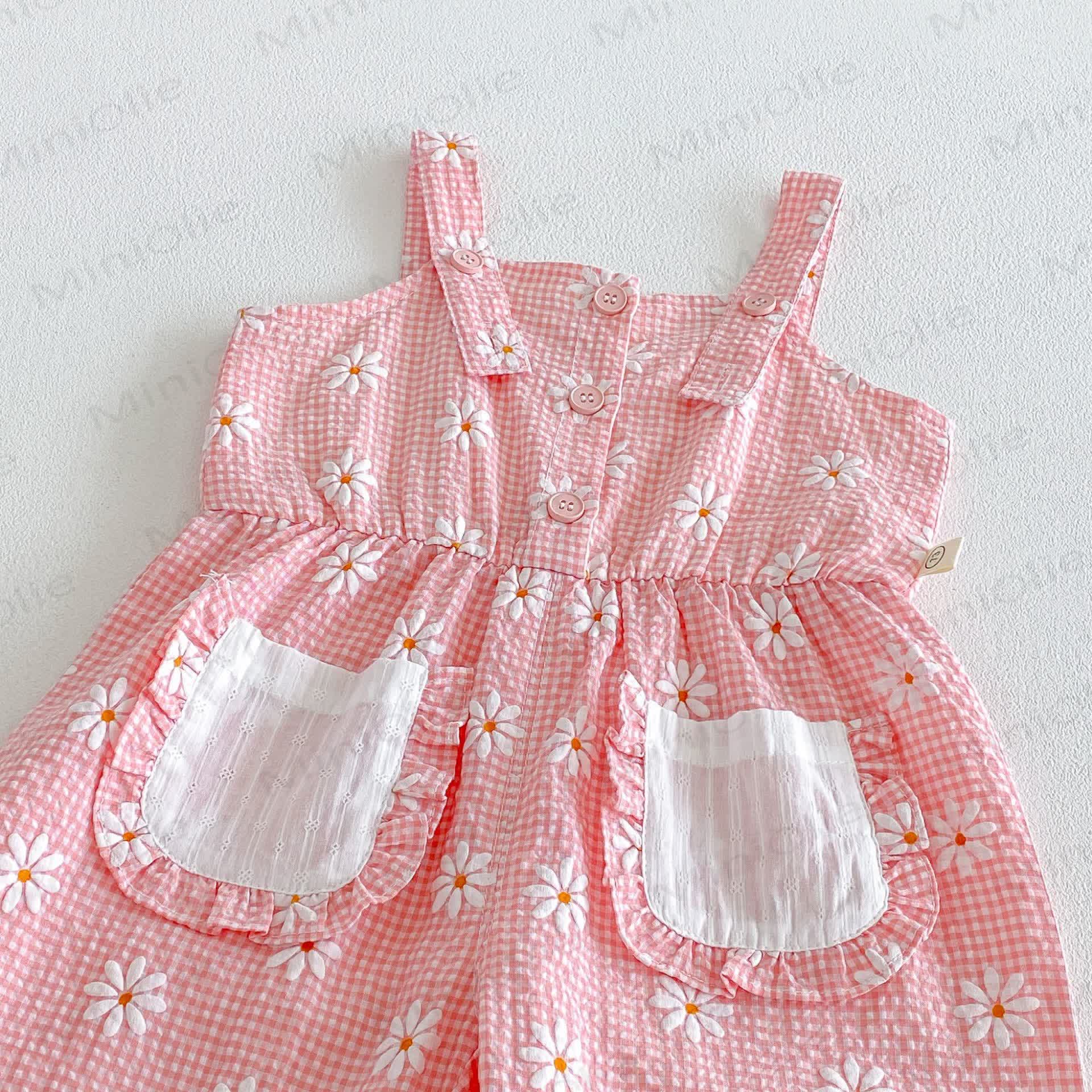 Baby Toddler Girls Daisy Ruffle Tank Top or Floral Overalls or Solid White Shorts  - image 13