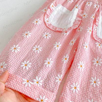 Baby Toddler Girls Daisy Ruffle Tank Top or Floral Overalls or Solid White Shorts  - image 16