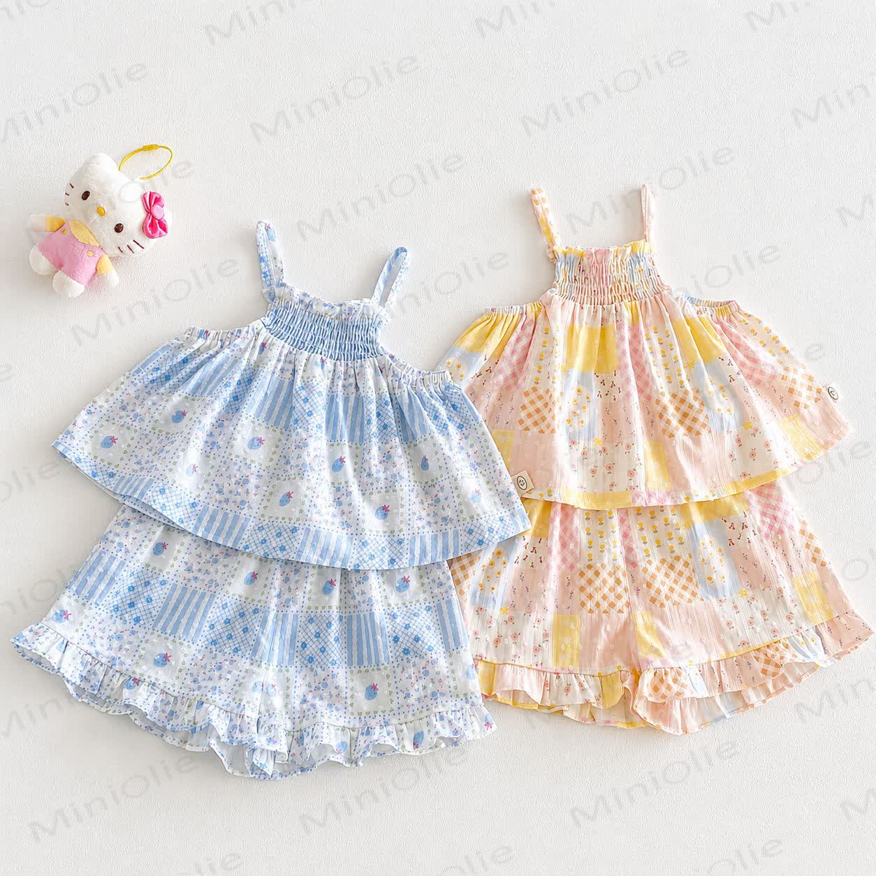 Toddler Girls Floral Tank Top and Shorts Set - image 1