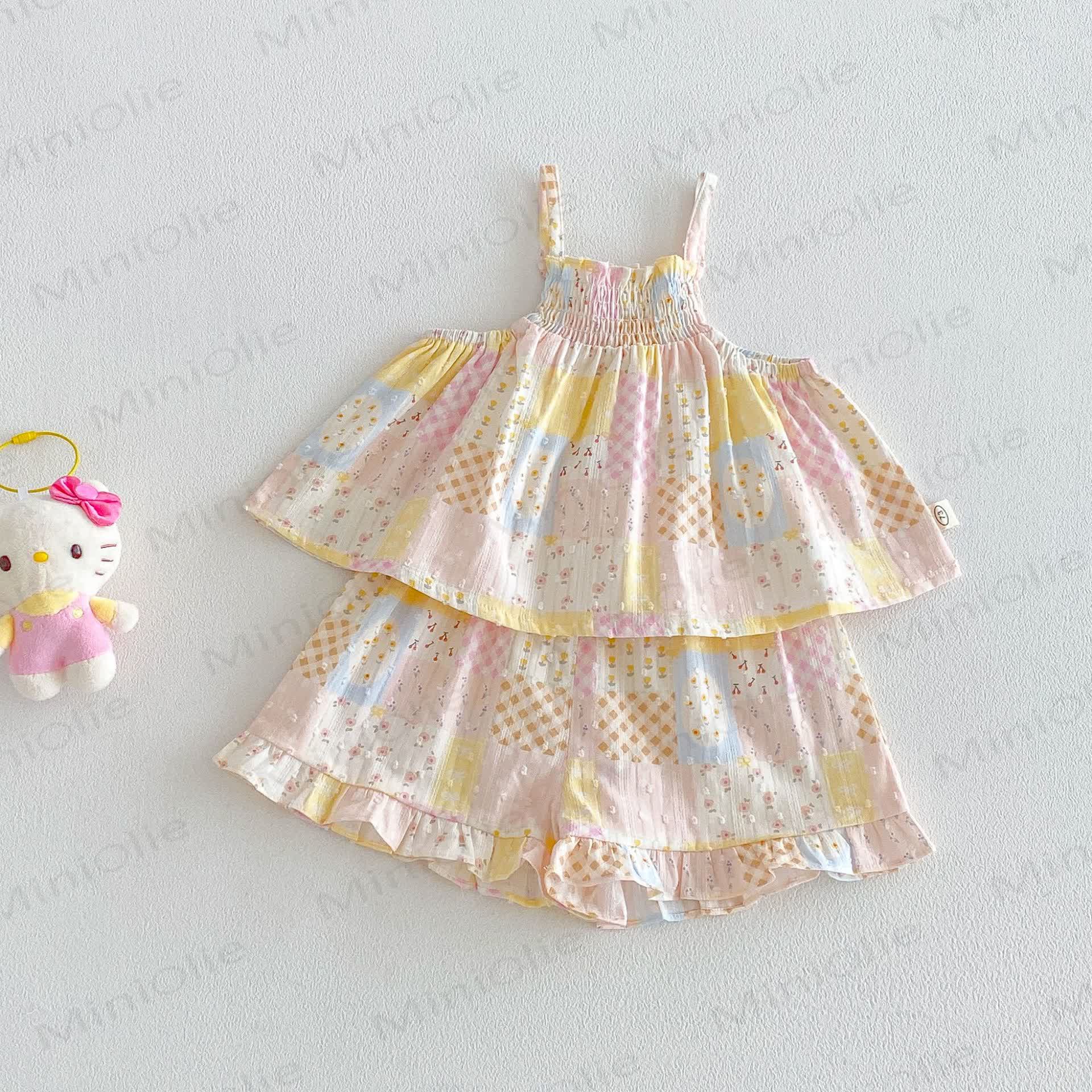 Toddler Girls Floral Tank Top and Shorts Set - Pink - 4-5T - image 2