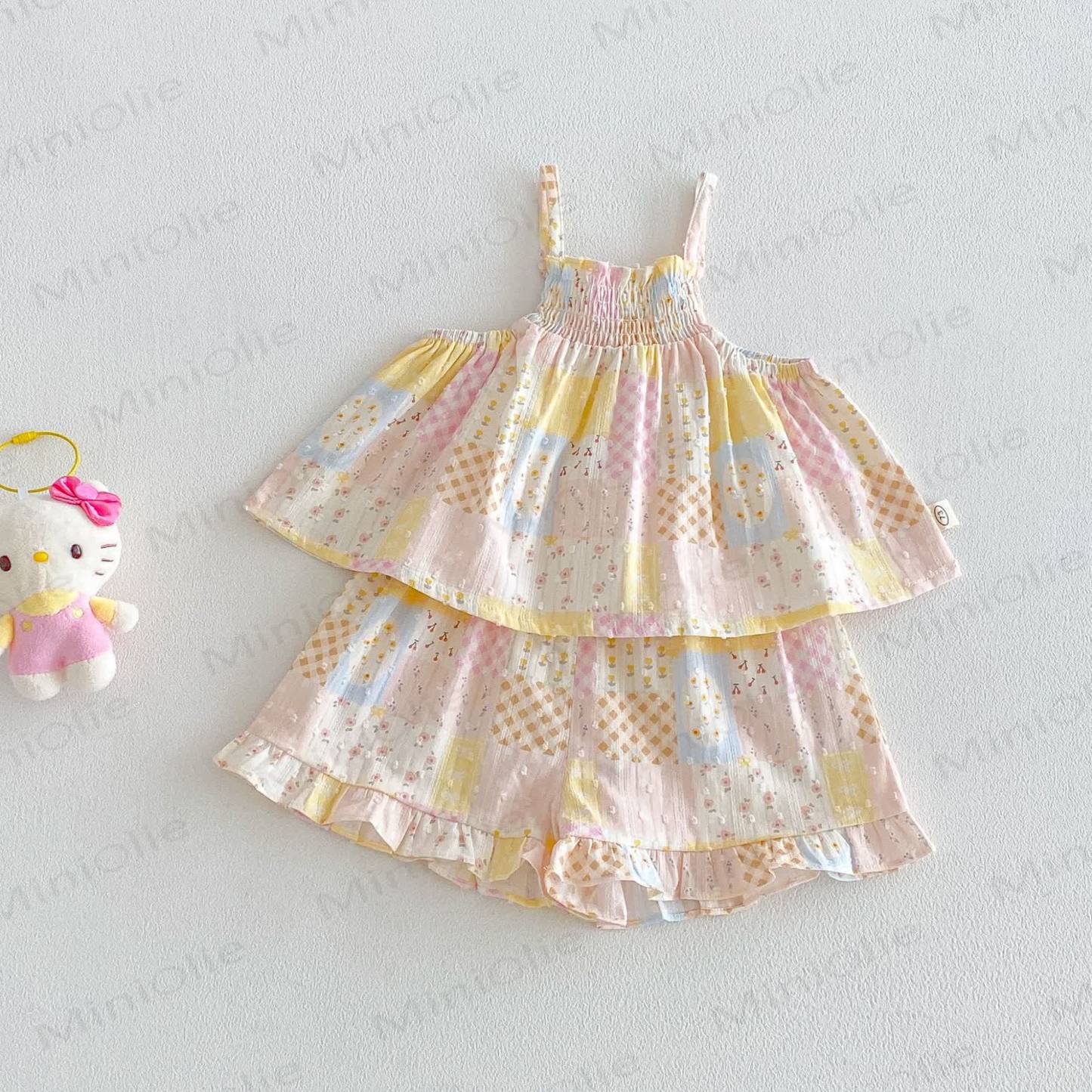 Toddler Girls Floral Tank Top and Shorts Set - Pink - 4-5T - image 2