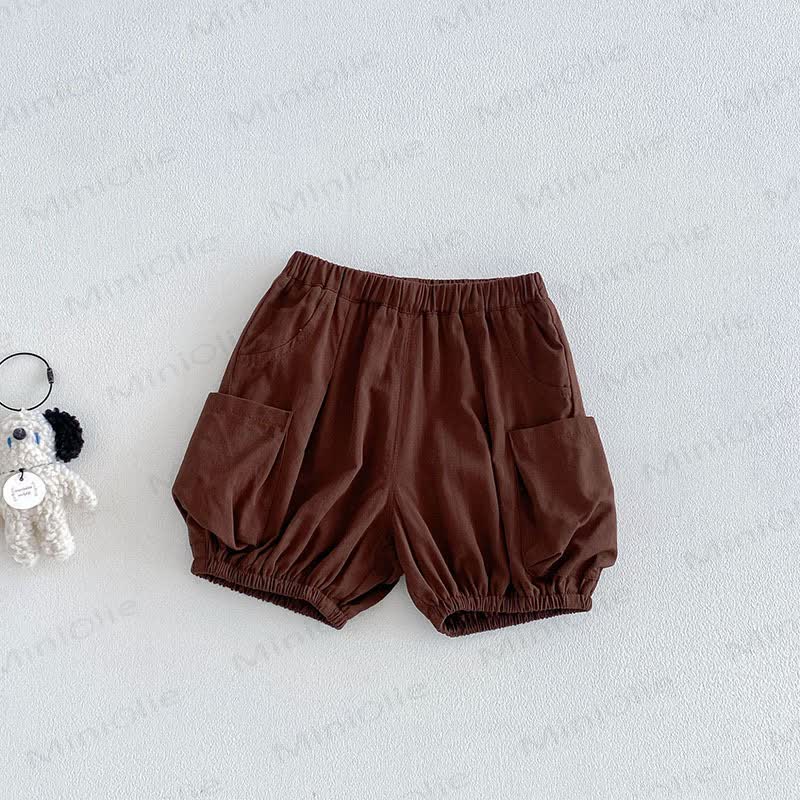 Baby Striped Animal Print Tee or Solid Color Shorts - Coffee - 3-4T - image 3