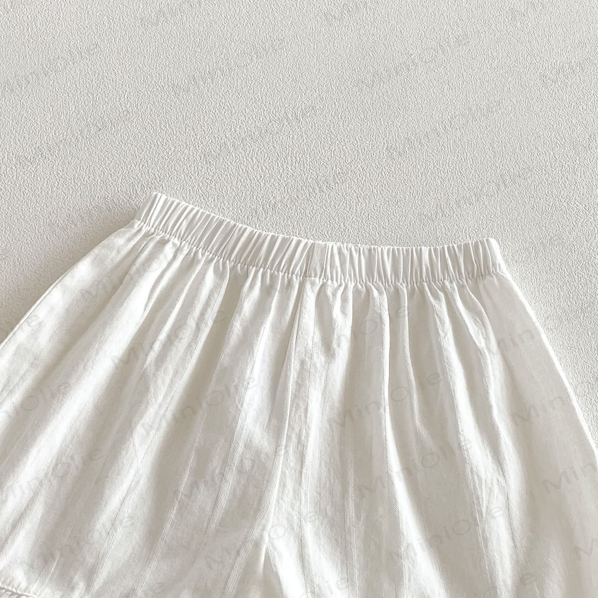 Baby Girls Blue Gingham Lace Tank Top and Solid White Shorts Set - image 6