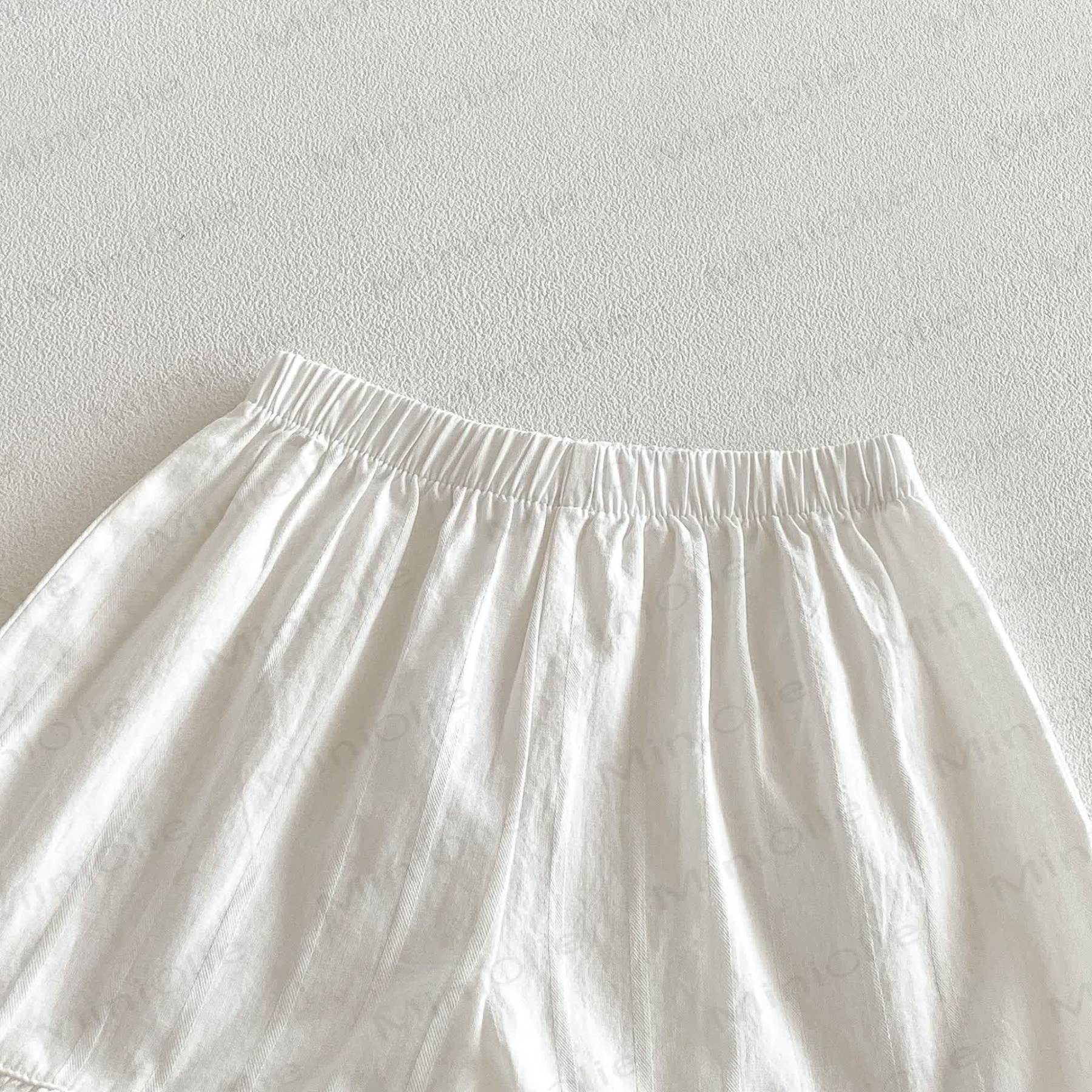 Baby Girls Blue Gingham Lace Tank Top and Solid White Shorts Set - image 6
