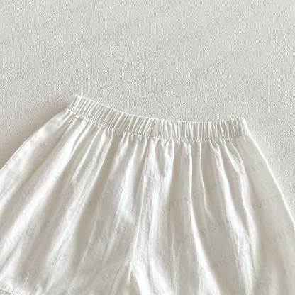 Baby Girls Blue Gingham Lace Tank Top and Solid White Shorts Set - image 6