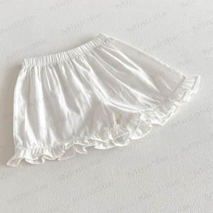 Baby Girls Blue Gingham Lace Tank Top and Solid White Shorts Set - image 7