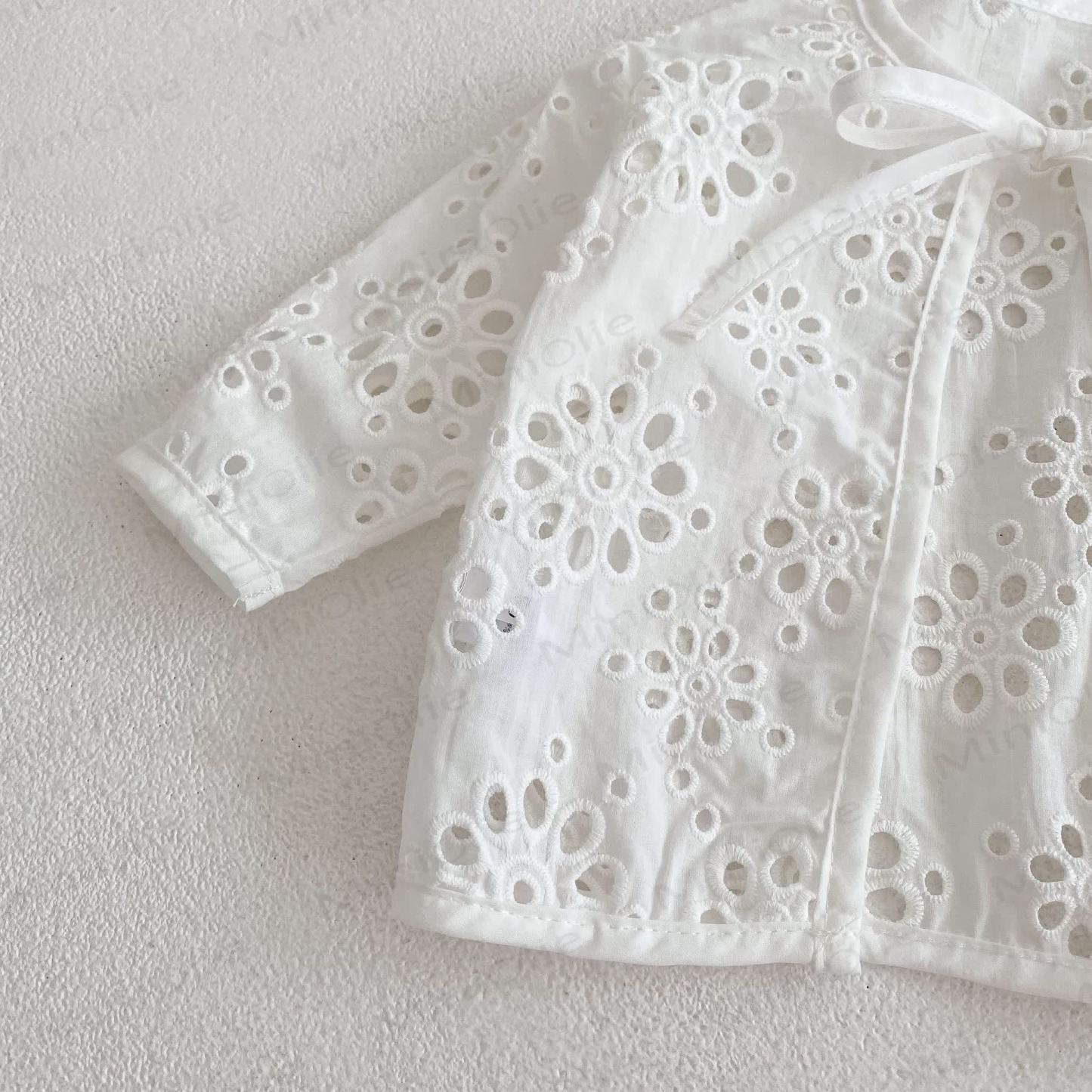 Baby Girls Bow Lace Cut-out Design Outerwear - image 6