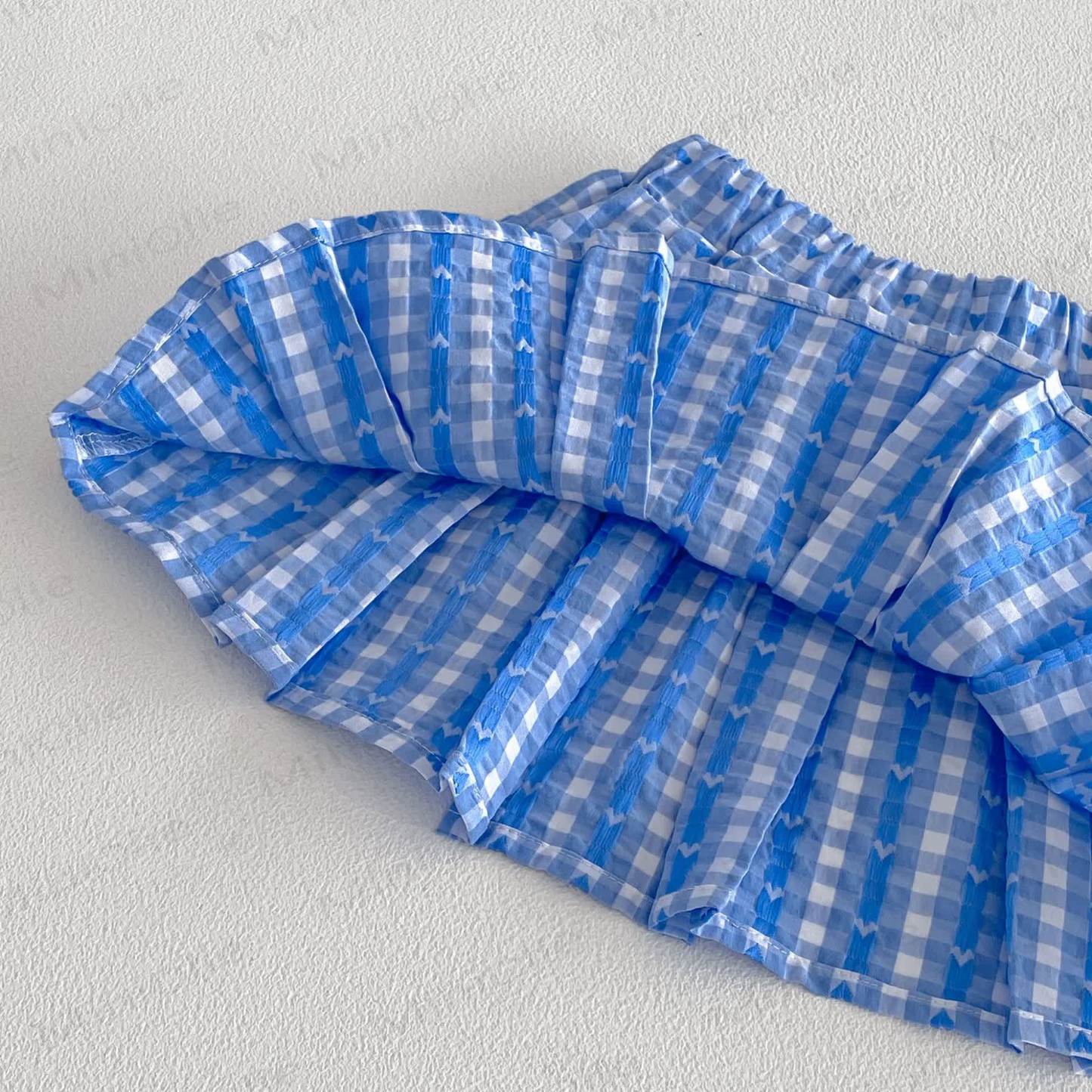 Baby Toddler Girls Gingham Sailor Collar Dress or Bow Vest or Gingham Skirt - image 7