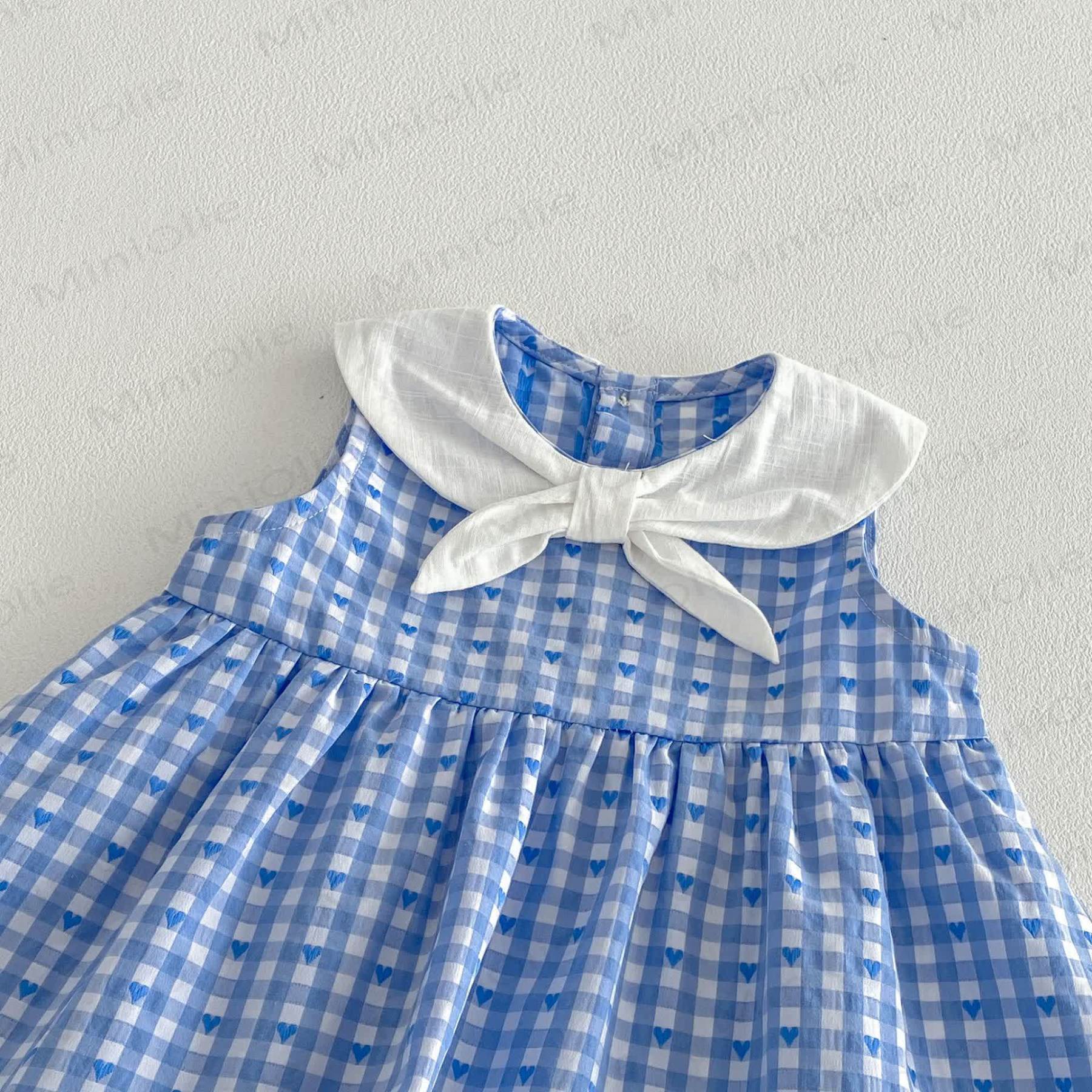 Baby Toddler Girls Gingham Sailor Collar Dress or Bow Vest or Gingham Skirt - image 8