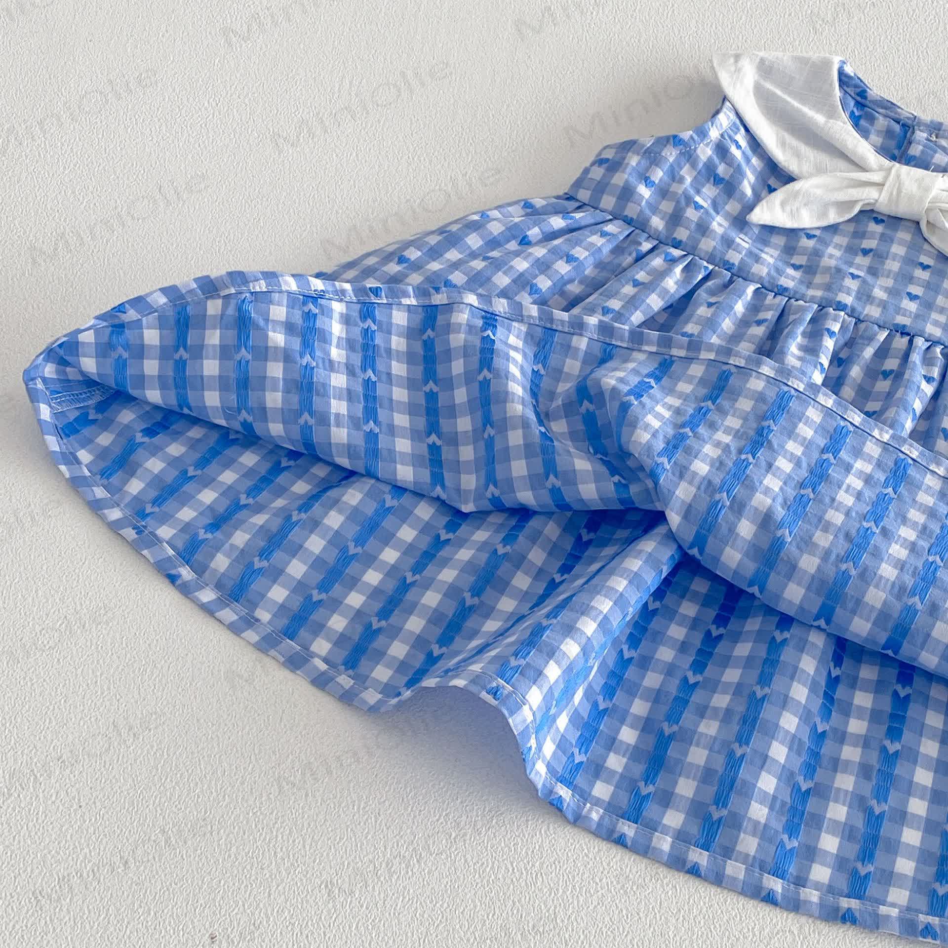 Baby Toddler Girls Gingham Sailor Collar Dress or Bow Vest or Gingham Skirt - image 10