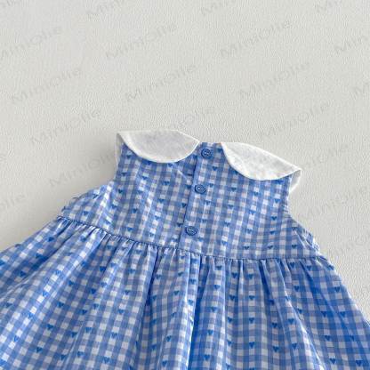 Baby Toddler Girls Gingham Sailor Collar Dress or Bow Vest or Gingham Skirt - image 11