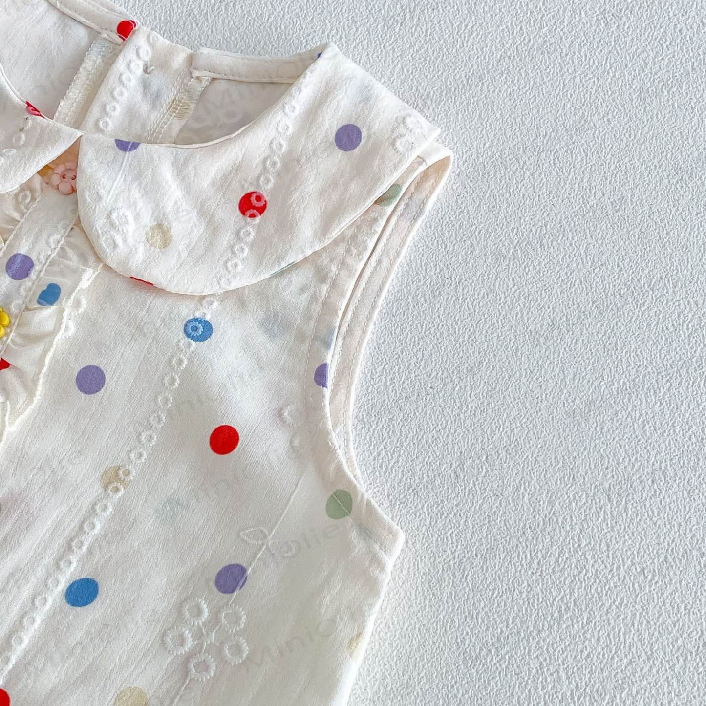 Baby Toddler Girls Polka Dot Peter Pan Collar Sleeveless Dress - image 5