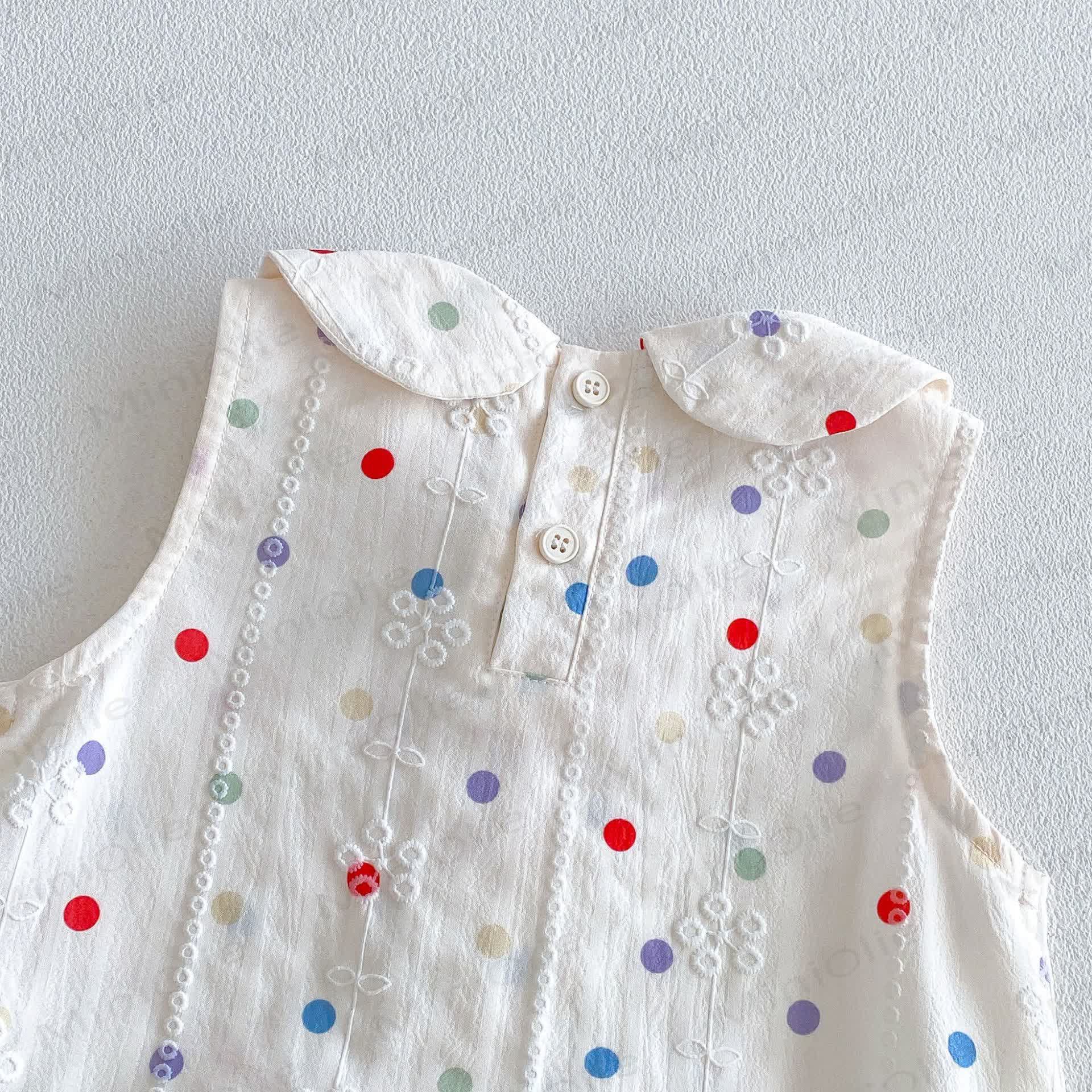 Baby Toddler Girls Polka Dot Peter Pan Collar Sleeveless Dress - image 8
