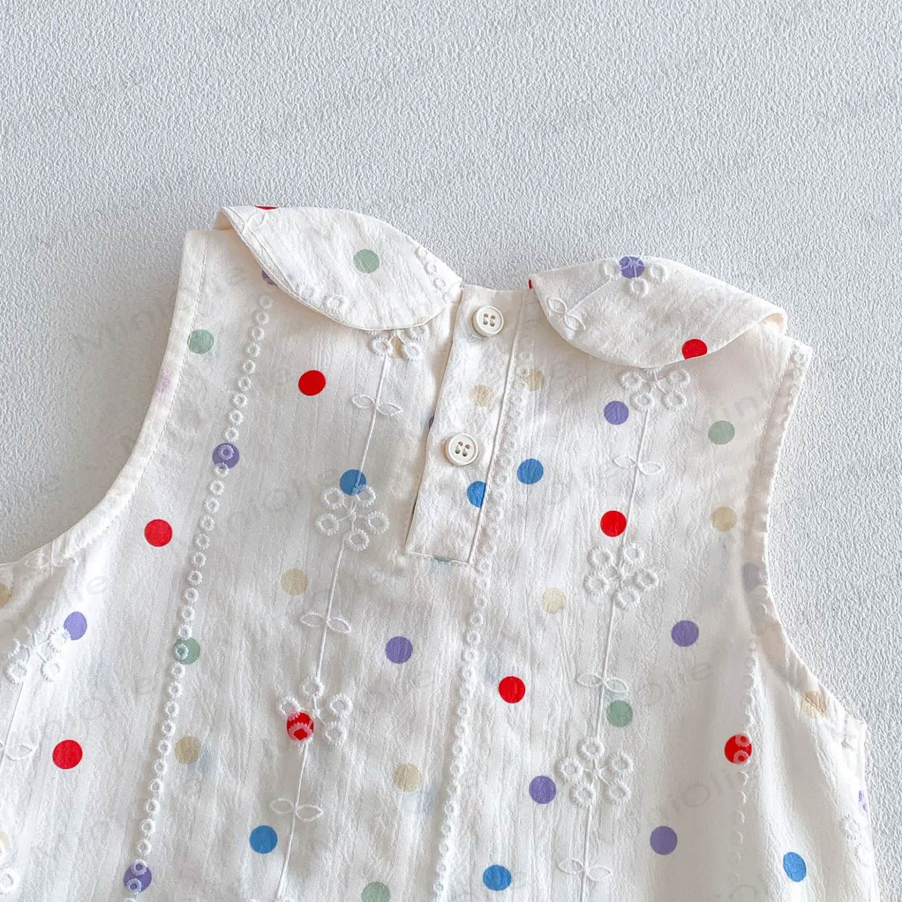 Baby Toddler Girls Polka Dot Peter Pan Collar Sleeveless Dress - image 8