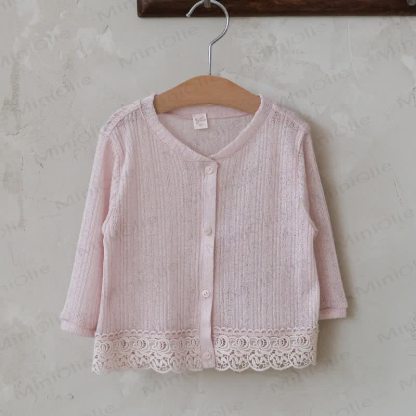 Toddler Kid Girls Lace Top - Pink - 10-11T - image 3