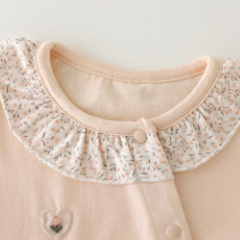 Baby Girl Floral Ruffle Collar Summer Romper - image 4
