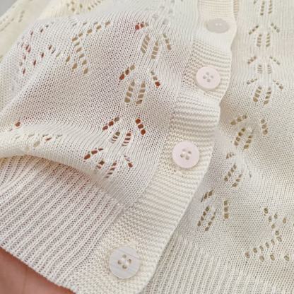Baby Girl Crew Neck Knitted Cardigan - image 7