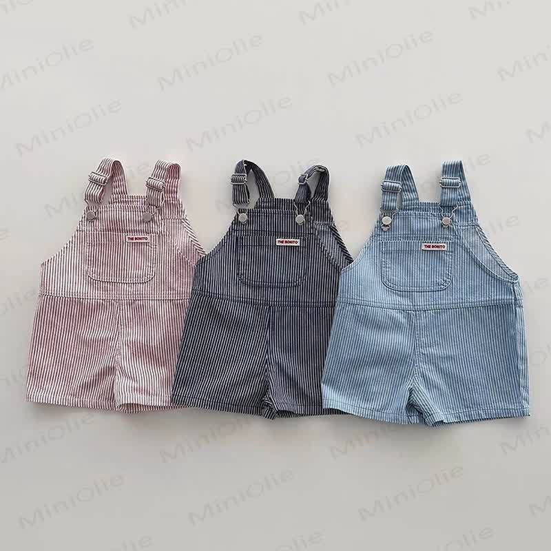 Baby Toddler Striped Overalls - image 1