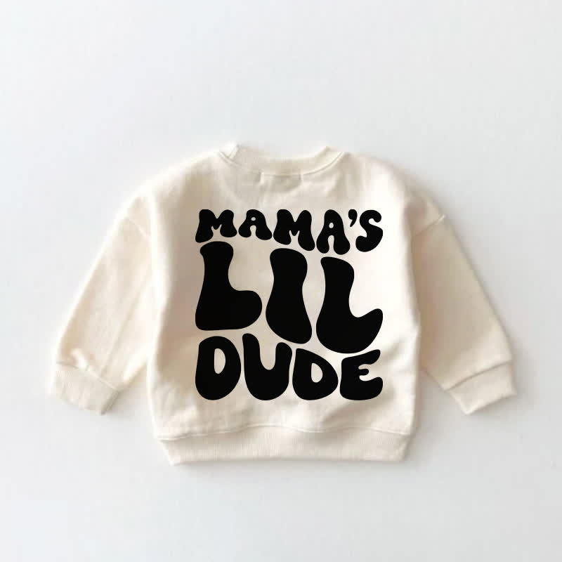MAMA'S LIL DUDE Baby Toddler Smiling Face Sweatshirt - image 3