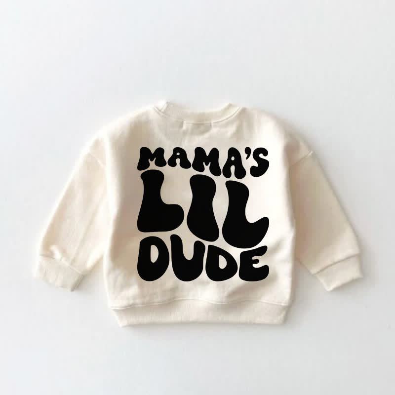 MAMA'S LIL DUDE Baby Toddler Smiling Face Sweatshirt - image 3