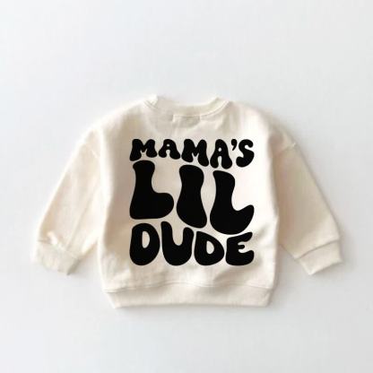 MAMA'S LIL DUDE Baby Toddler Smiling Face Sweatshirt - image 3