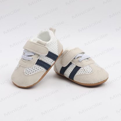 Baby Breathable Mesh First Walker Shoes - Blue - 10-14M - image 3