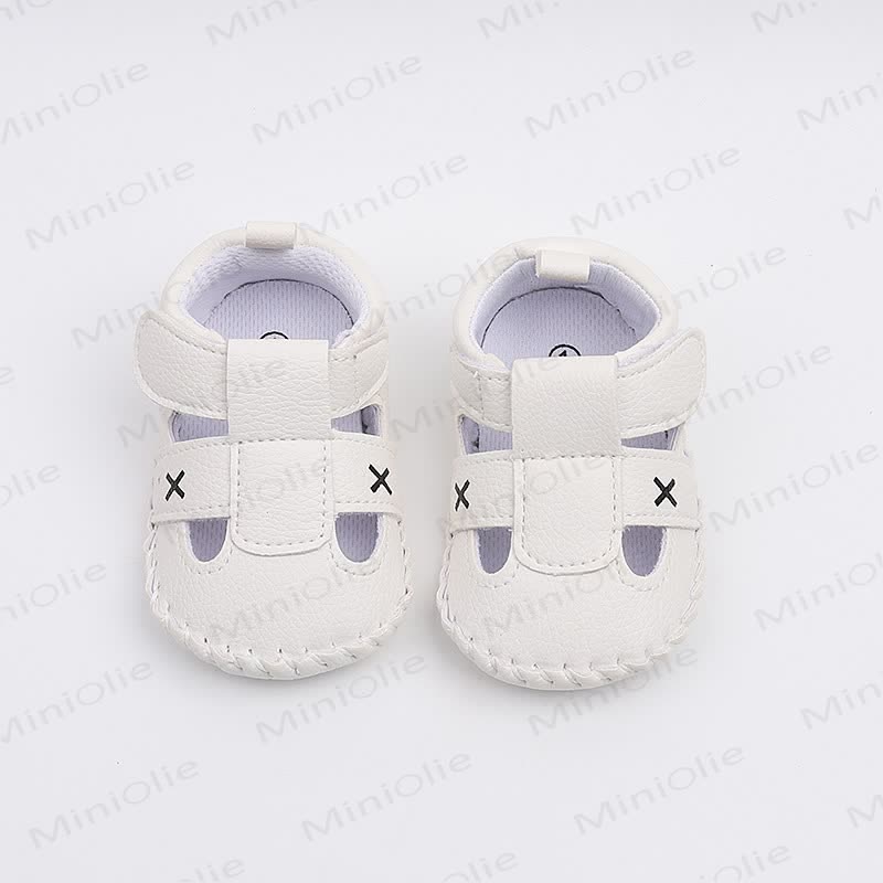 Baby Solid Color First Walker Sandals - White - 10-14M - image 3
