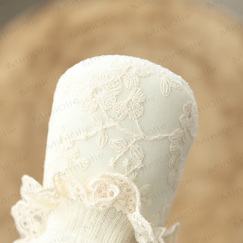 Baby Lace Embroidered Socks Shoes - image 6