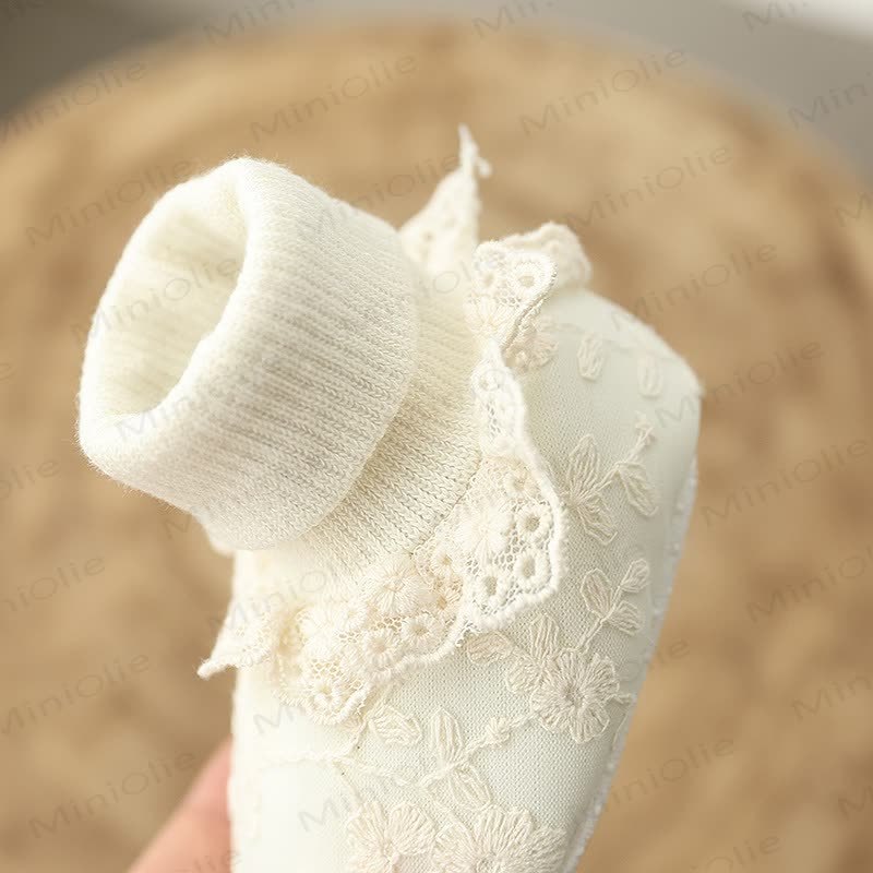 Baby Lace Embroidered Socks Shoes - image 9