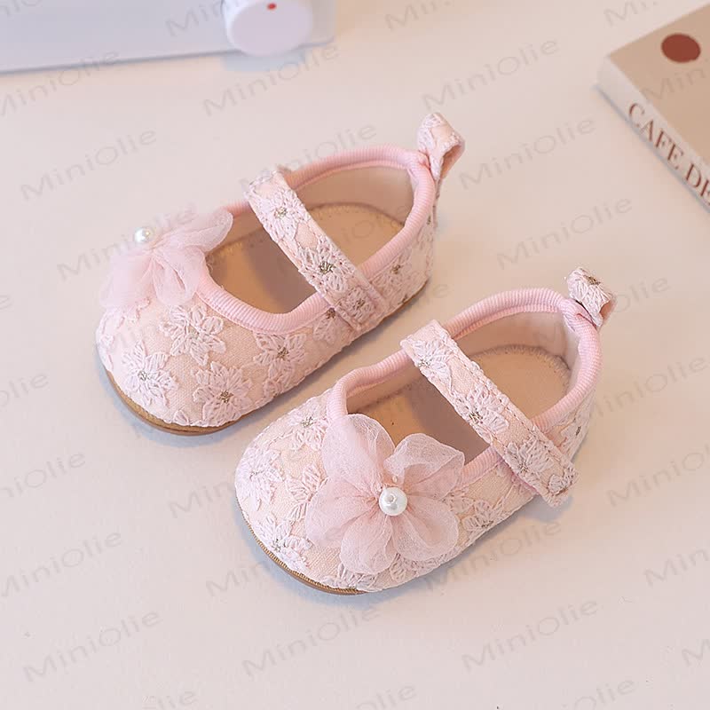 Baby Girl Flower Shoes - Pink - 10-14M - image 13