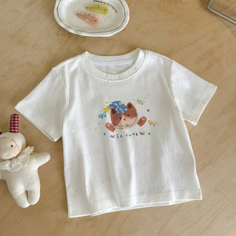 Toddler Girls Fairy and Animal Print T-Shirt - Beige - 8-9T - image 4