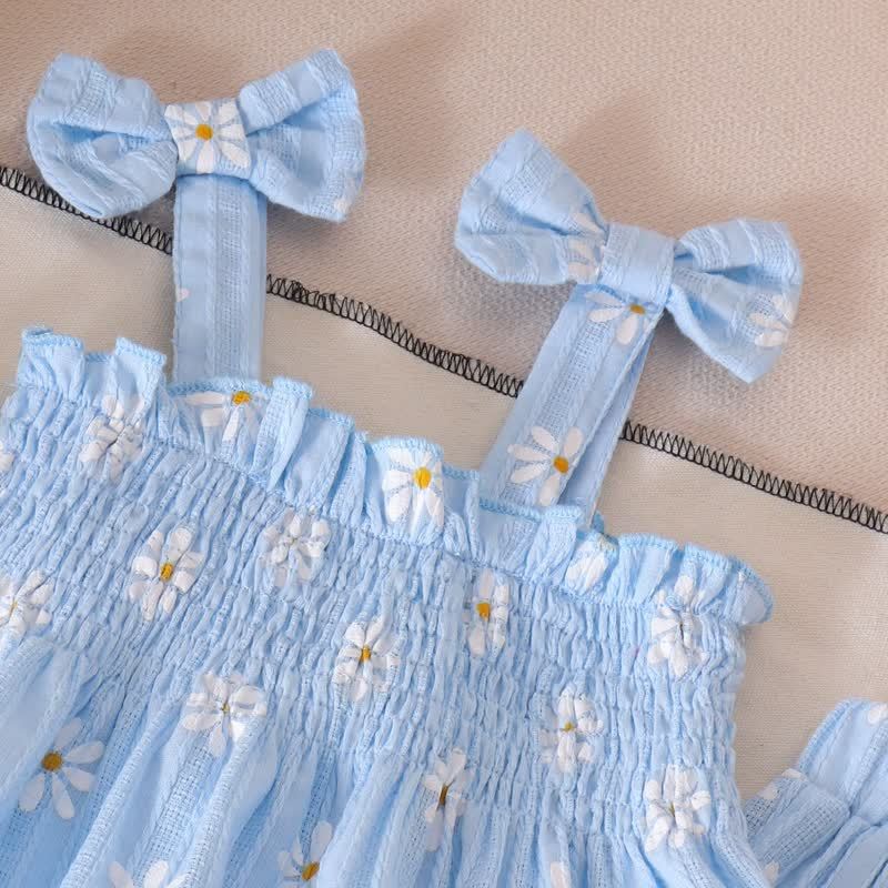 Baby Girl Blue/Pink Strap Top and Pants 2-piece Set - image 6