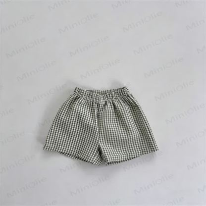 Baby Girls Gingham Shorts - Green - 4-5T - image 2