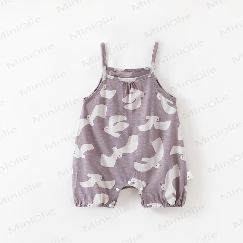 Baby Animal Print Romper - Dark Grey - 3-4T - image 2