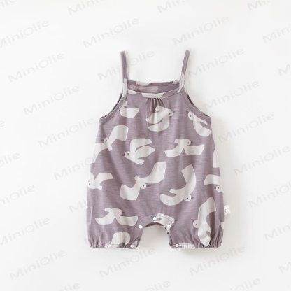 Baby Animal Print Romper - Dark Grey - 3-4T - image 2