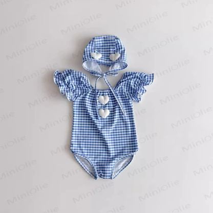 Baby Girls Gingham Swimwear - Blue - 2-3T - image 3