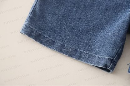 Baby Toddler Giraffe Print Denim Overalls and T-Shirt 2-Piece Set - image 11