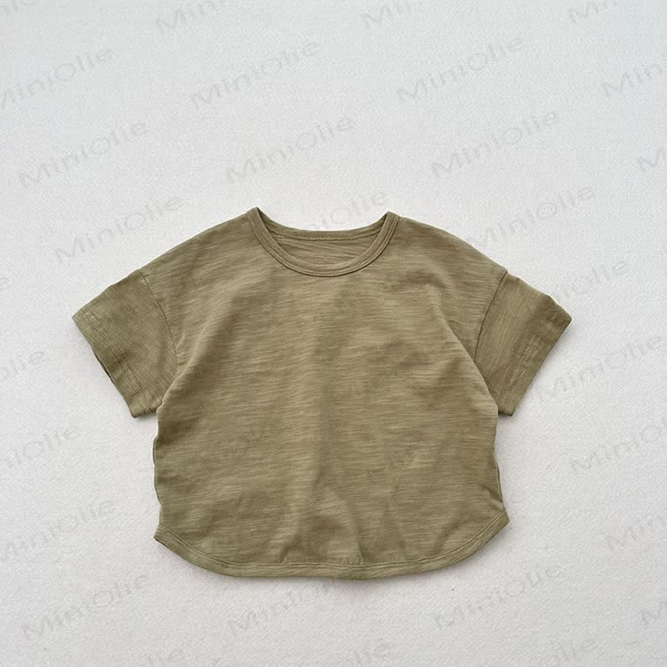 Baby Toddler Solid Color Summer T-Shirt - Green - 6-7T - image 2