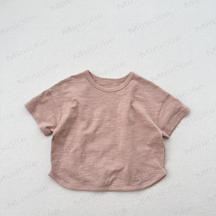 Baby Toddler Solid Color Summer T-Shirt - Pink - 6-7T - image 3